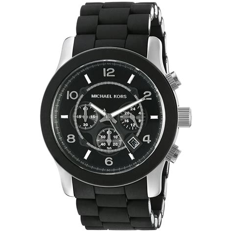 reloj michael kors mk8107|Runway Silicone and Black Watch .